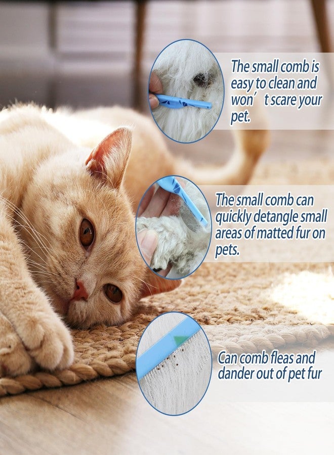  الرسم البياني مشط عيون للكلاب ذو أسنان دقيقة وأطراف مستديرة، مشط وجه للقطط، مشط للبراغيث للشعر الطويل أو القصير، مزيل بقع الدموع للكلاب الصغيرة من فصيلة البودل واليوركشاير تيرير والشناوزر - Image 5